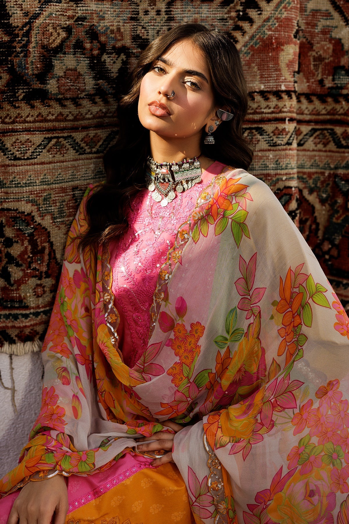 Charizma | Rangoli Lawn | CRO5-04 - by - Libasekhas UK - Registered Vendor of : Charizma - 100% Original Designer Dresss