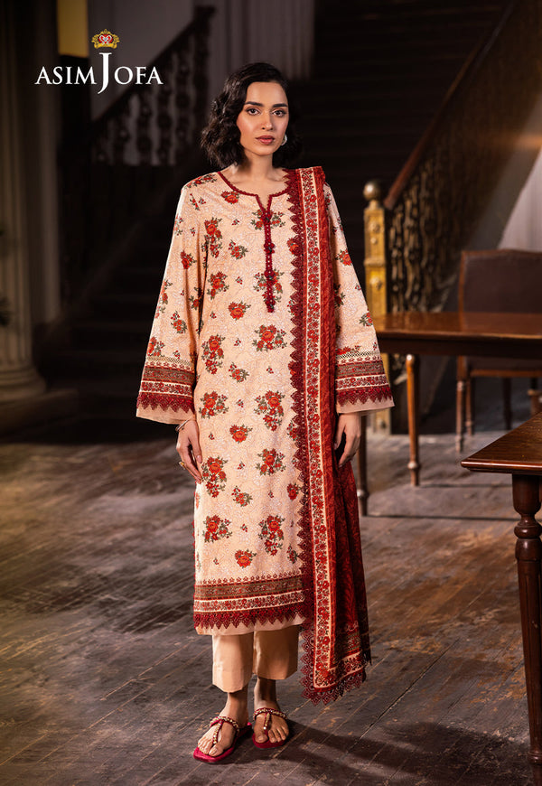 Asim Jofa | Prints Drop 2 | AJUBJ-54 - by - Libasekhas UK - Registered Vendor of : Asim Jofa - 100% Original Designer Dresss