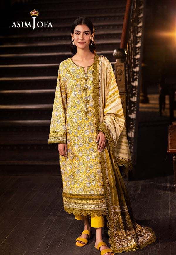 Asim Jofa | Prints Drop 2 | AJUBJ-51 - by - Libasekhas UK - Registered Vendor of : Asim Jofa - 100% Original Designer Dresss