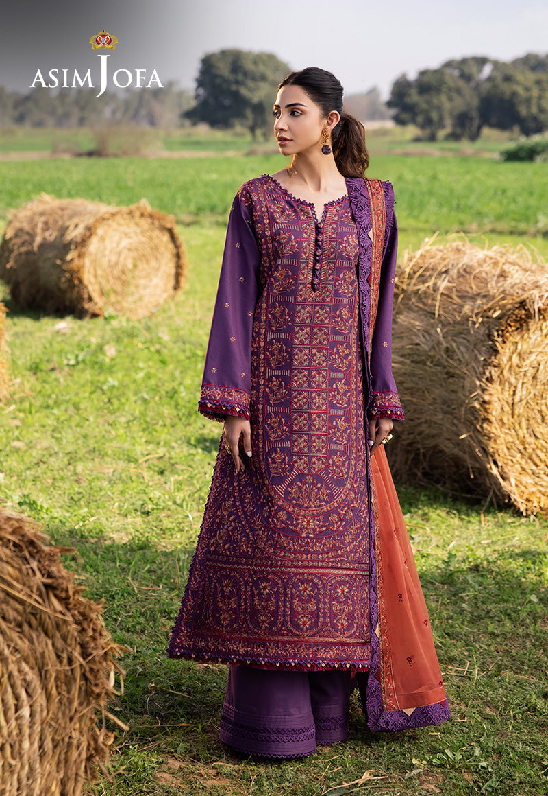 Asim Jofa | Luxury Lawn 25 | AJELL-13 - by - Libasekhas UK - Registered Vendor of : Asim Jofa - 100% Original Designer Dresss