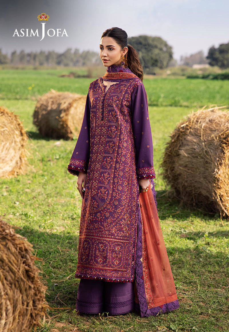 Asim Jofa | Luxury Lawn 25 | AJELL-13 - by - Libasekhas UK - Registered Vendor of : Asim Jofa - 100% Original Designer Dresss