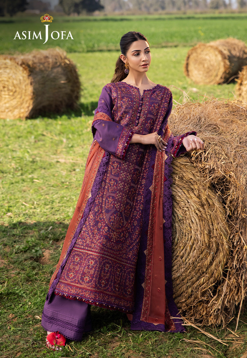 Asim Jofa | Luxury Lawn 25 | AJELL-13 - by - Libasekhas UK - Registered Vendor of : Asim Jofa - 100% Original Designer Dresss