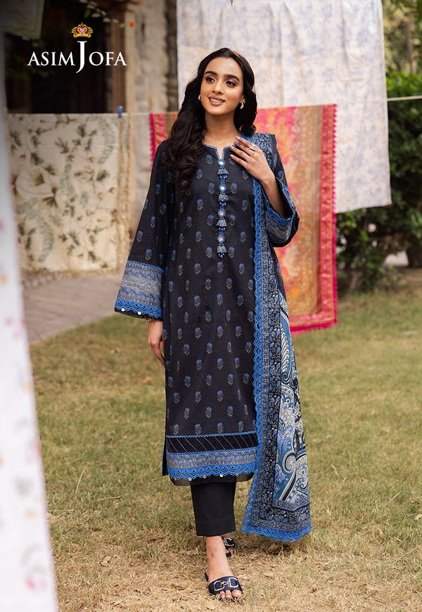Asim Jofa | Prints Drop 2 | AJUBJ-55 - by - Libasekhas UK - Registered Vendor of : Asim Jofa - 100% Original Designer Dresss