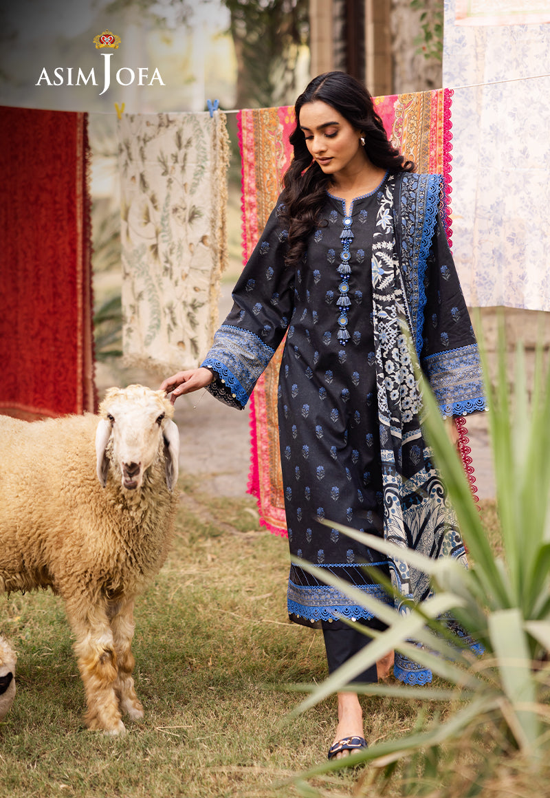 Asim Jofa | Prints Drop 2 | AJUBJ-55 - by - Libasekhas UK - Registered Vendor of : Asim Jofa - 100% Original Designer Dresss