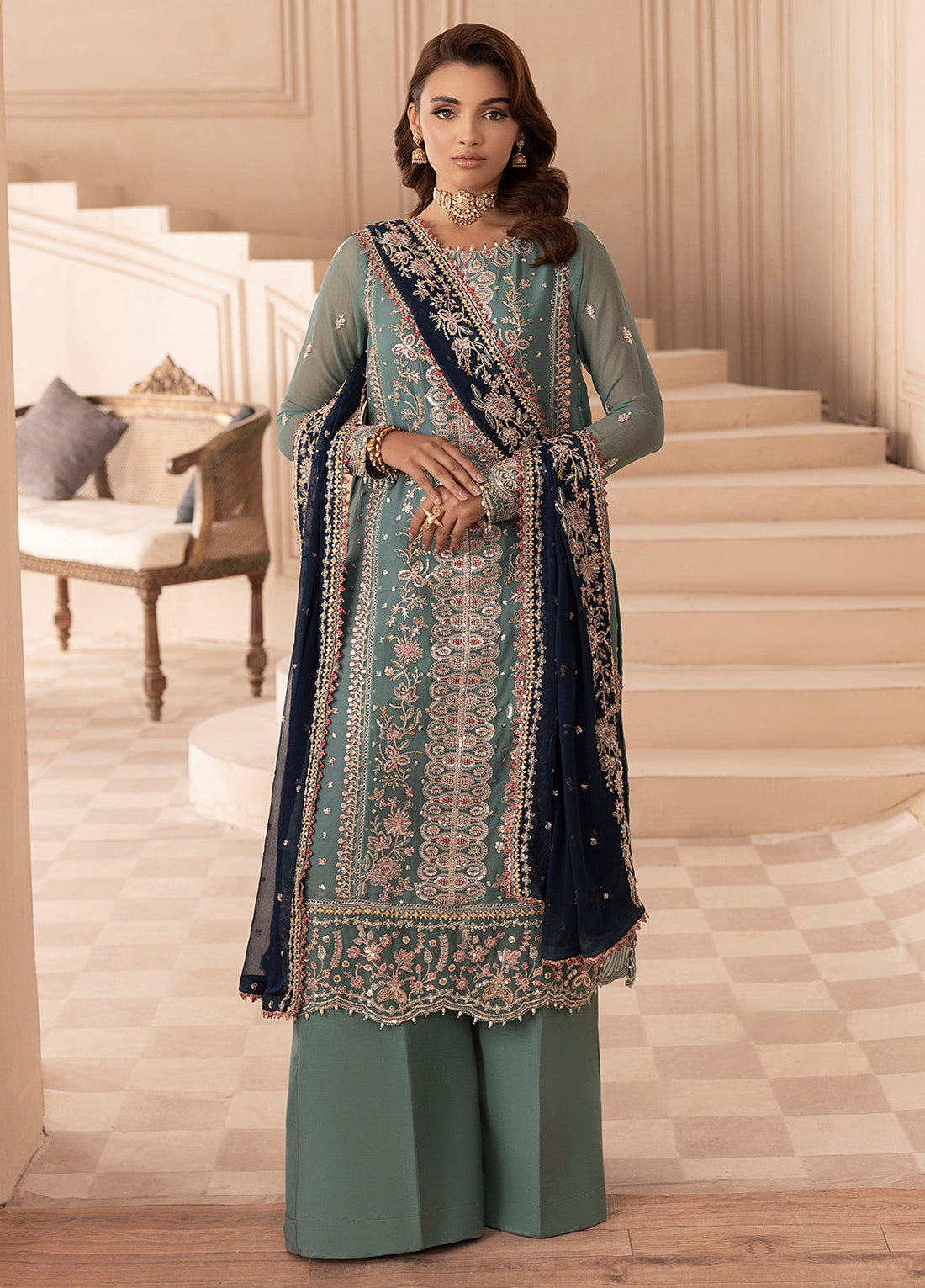 Sahane | Elyssa Festive Chiffon | ELYSSA - by - Libasekhas UK - Registered Vendor of : Sahane - 100% Original Designer Dresss
