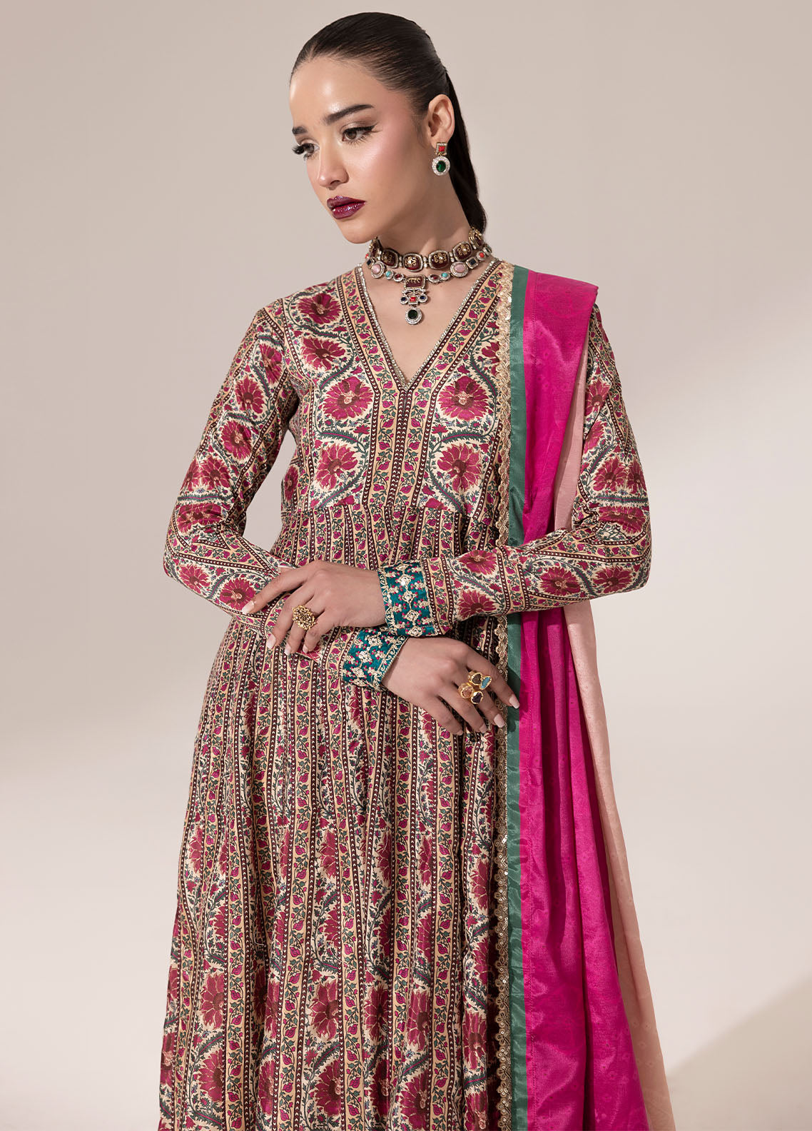 Sahane | Suay Silk Handwork Edit | CT-15001 LOREN - SUAY - by - Libasekhas UK - Registered Vendor of : Sahane - 100% Original Designer Dresss