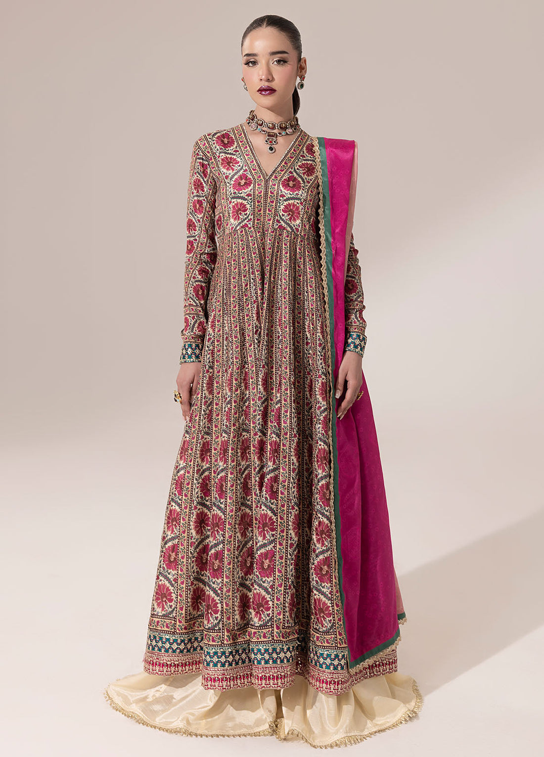 Sahane | Suay Silk Handwork Edit | CT-15001 LOREN - SUAY - by - Libasekhas UK - Registered Vendor of : Sahane - 100% Original Designer Dresss