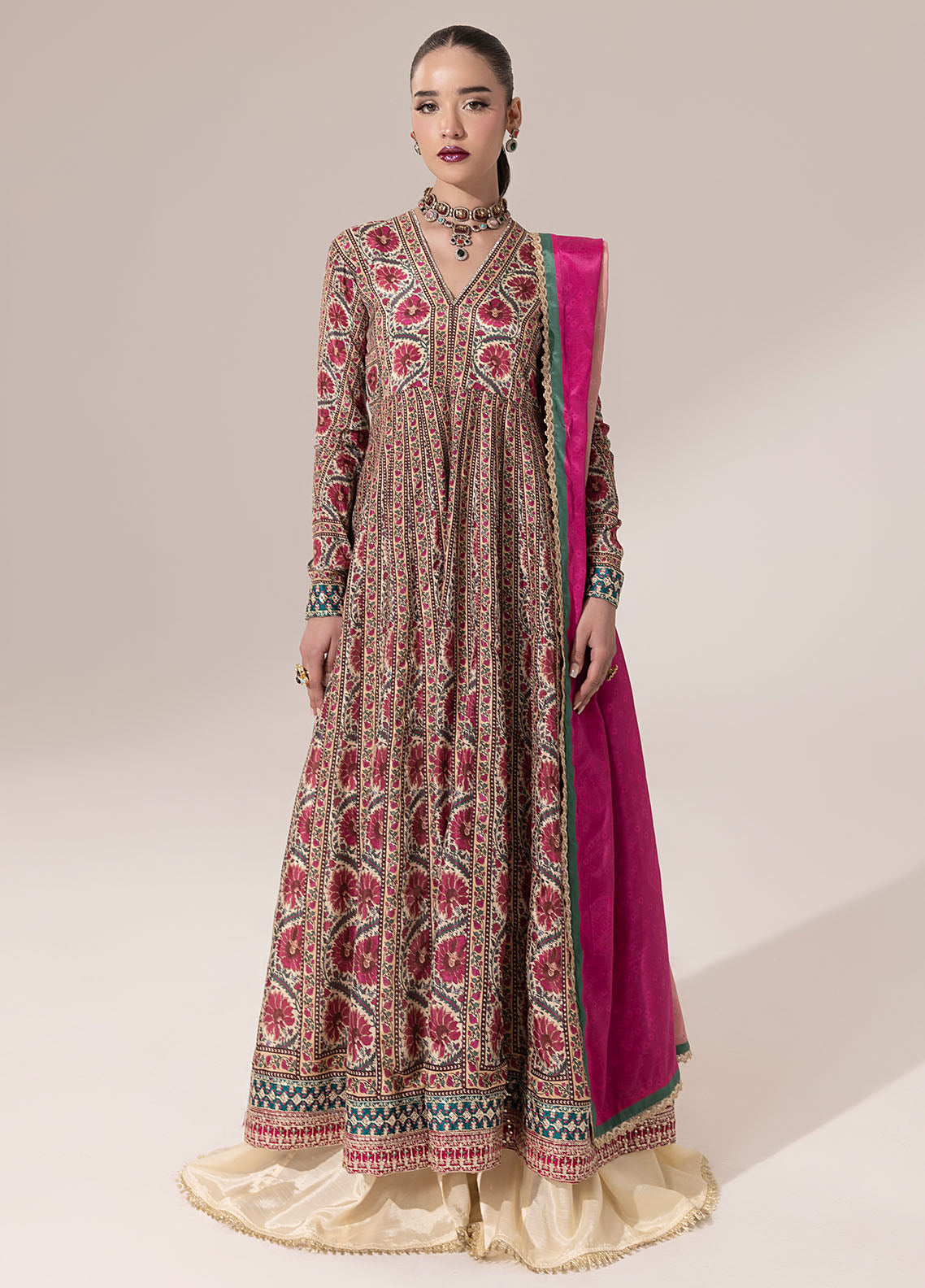 Sahane | Suay Silk Handwork Edit | CT-15001 LOREN - SUAY - by - Libasekhas UK - Registered Vendor of : Sahane - 100% Original Designer Dresss