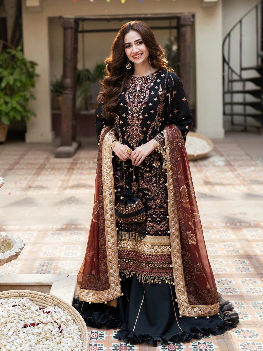 Salitex | Signature Festive Chiffon | SUNW6NO025UT - by - Libasekhas UK - Registered Vendor of : Salitex - 100% Original Designer Dresss