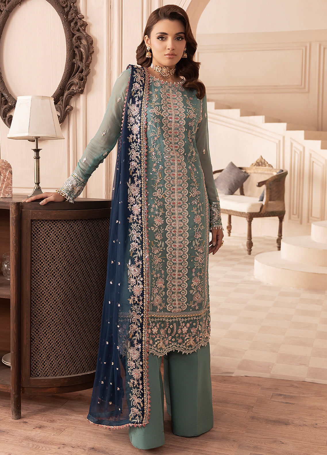 Sahane | Elyssa Festive Chiffon | ELYSSA - by - Libasekhas UK - Registered Vendor of : Sahane - 100% Original Designer Dresss