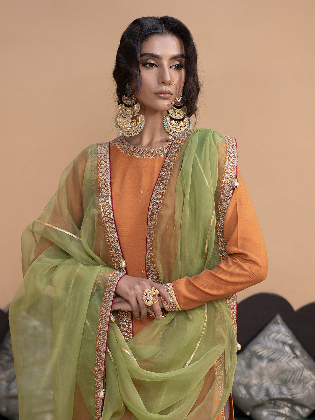 Hem Stitch | Raw Silk Edit 25 | Kashish - by - Libasekhas UK - Registered Vendor of : Hemstitch - 100% Original Designer Dresss