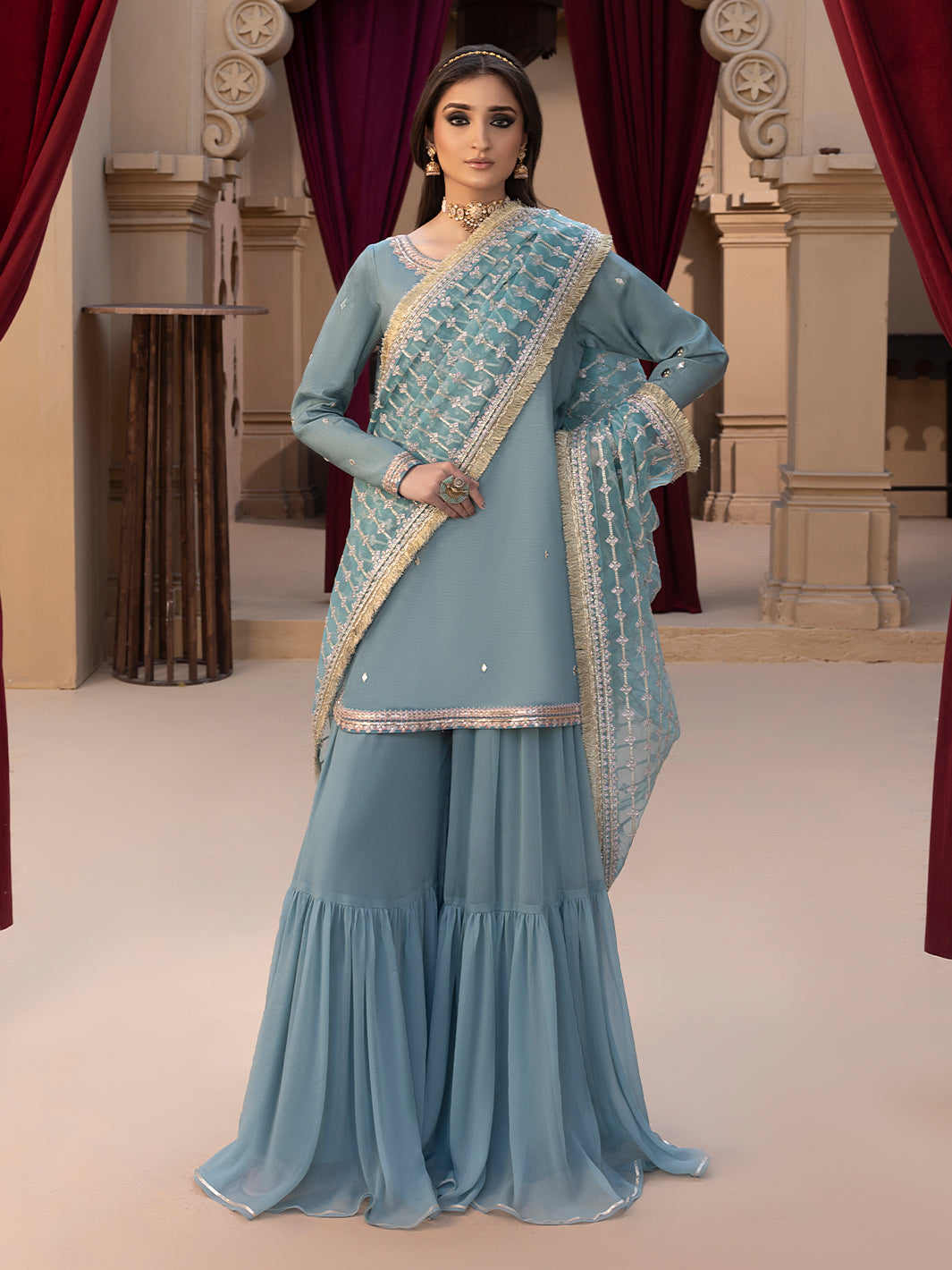 Hem Stitch | Raw Silk Edit 25 | Layla - by - Libasekhas UK - Registered Vendor of : Hemstitch - 100% Original Designer Dresss