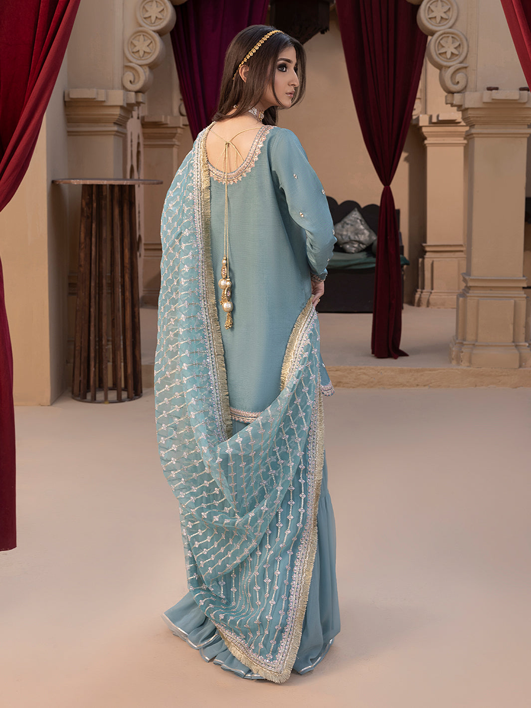 Hem Stitch | Raw Silk Edit 25 | Layla - by - Libasekhas UK - Registered Vendor of : Hemstitch - 100% Original Designer Dresss