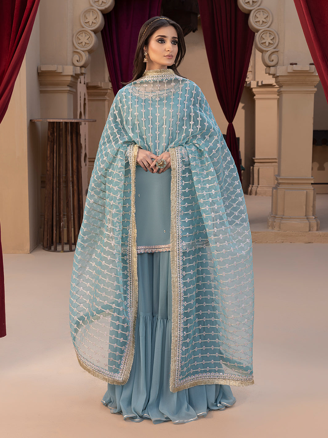 Hem Stitch | Raw Silk Edit 25 | Layla - by - Libasekhas UK - Registered Vendor of : Hemstitch - 100% Original Designer Dresss