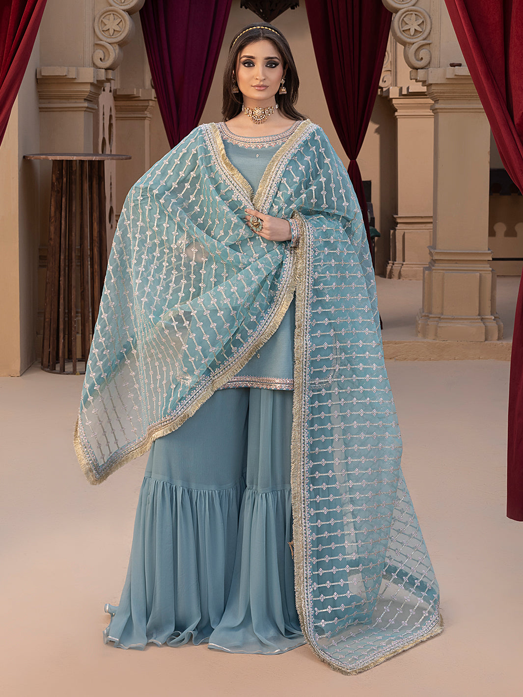 Hem Stitch | Raw Silk Edit 25 | Layla - by - Libasekhas UK - Registered Vendor of : Hemstitch - 100% Original Designer Dresss