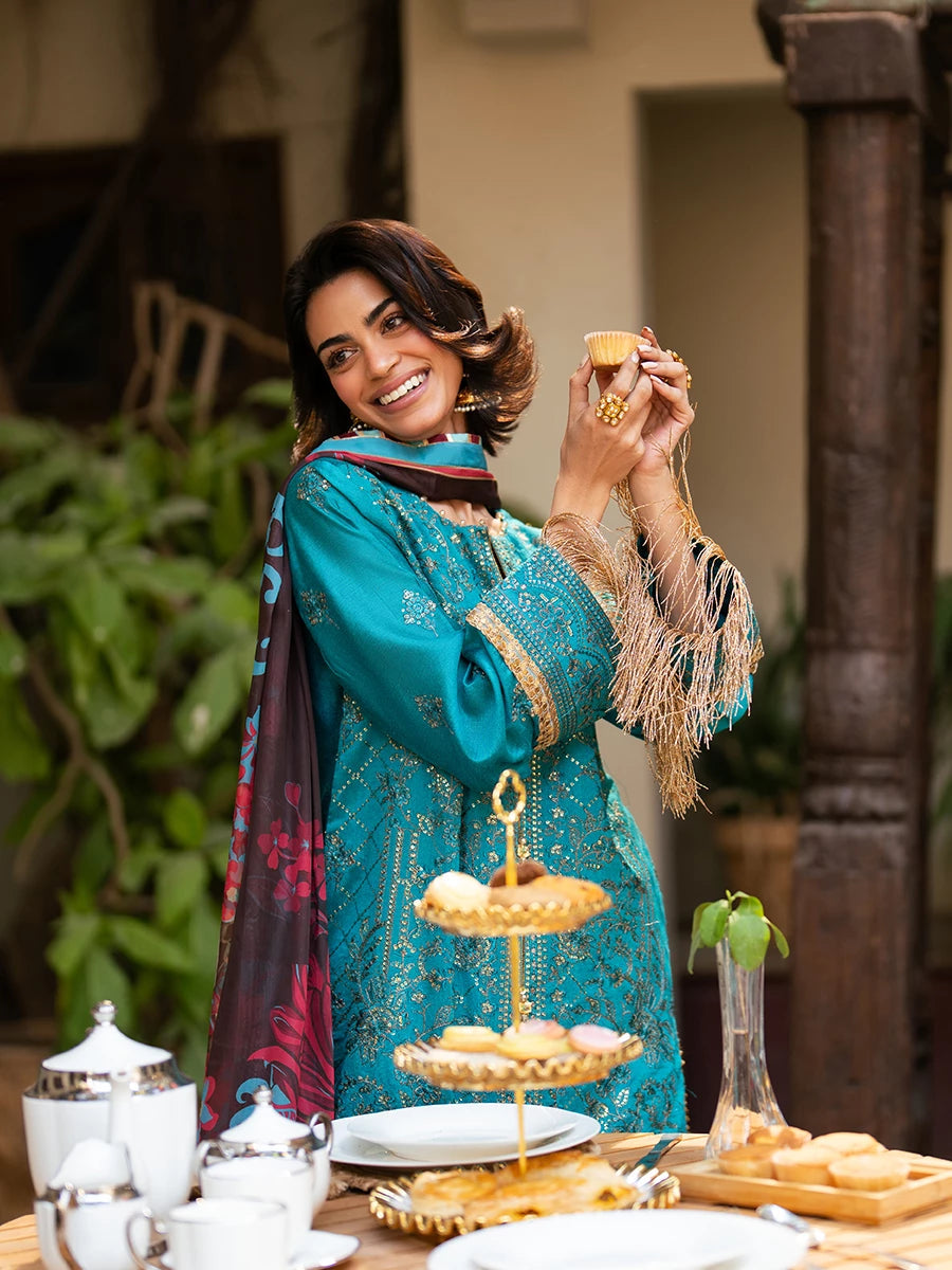 Salitex | Signature Festive Chiffon | SUNW6NO034UT - by - Libasekhas UK - Registered Vendor of : Salitex - 100% Original Designer Dresss