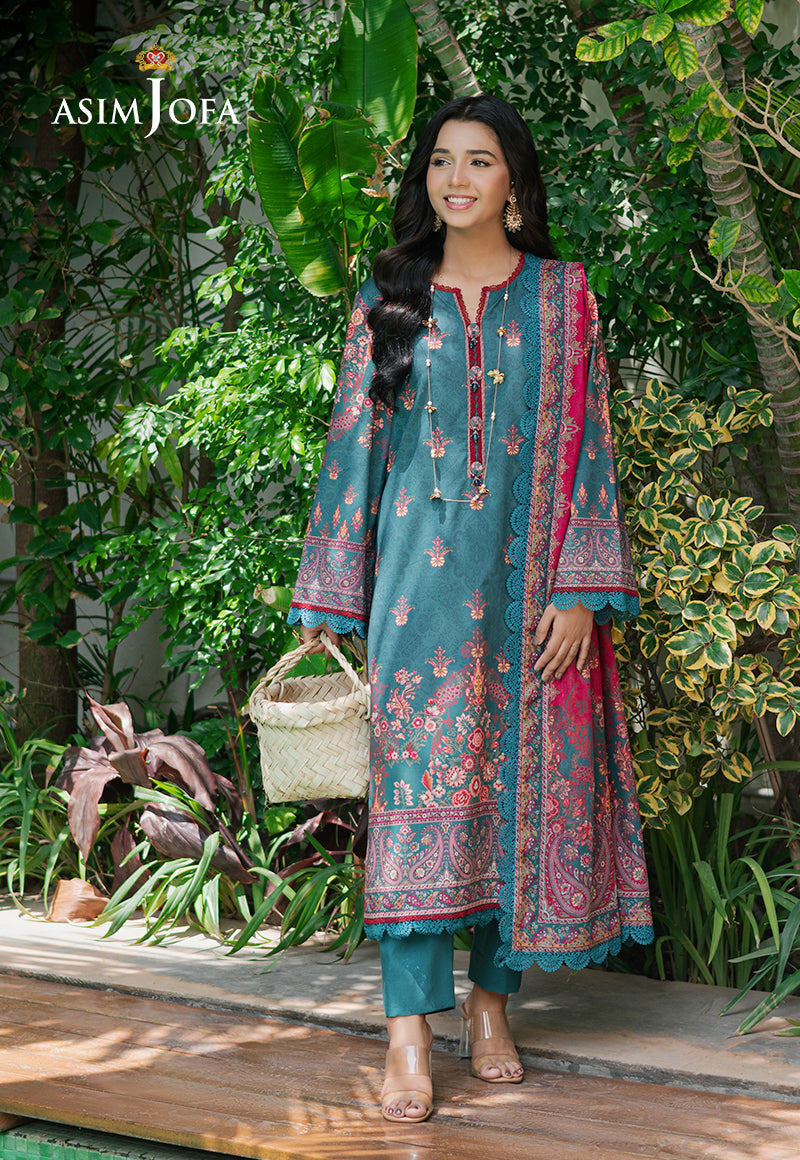 Asim Jofa | Prints Drop 2 | AJUUB-26 - by - Libasekhas UK - Registered Vendor of : Asim Jofa - 100% Original Designer Dresss