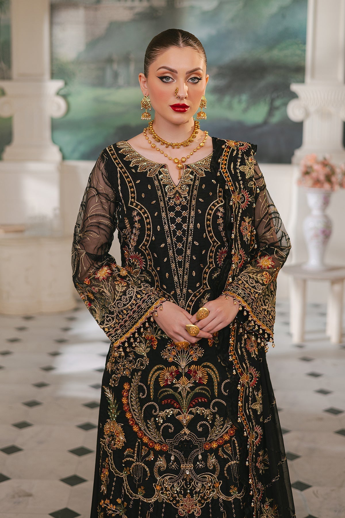 Raeesa Premium | Ada Premium Collection | HU - 46 Black Swan - by - Libasekhas UK - Registered Vendor of : Raeesa Premium - 100% Original Designer Dresss