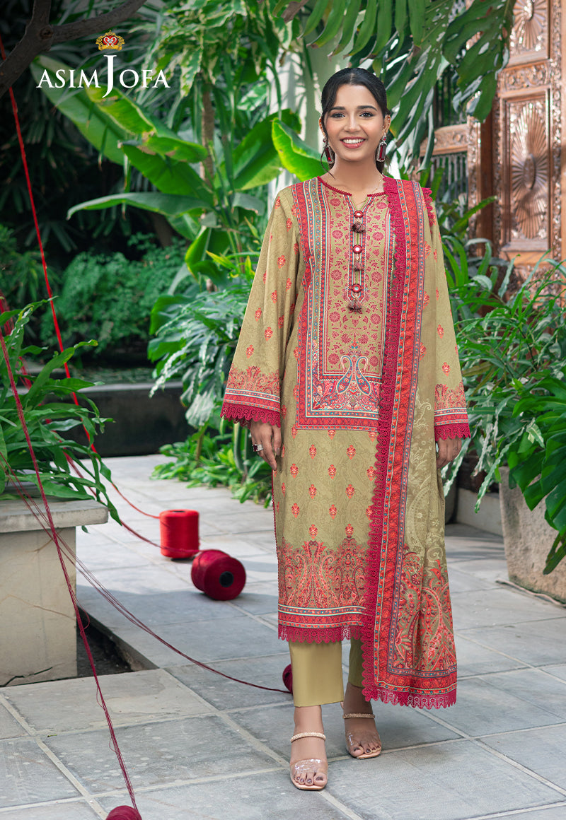 Asim Jofa | Prints Drop 2 | AJUUB-28 - by - Libasekhas UK - Registered Vendor of : Asim Jofa - 100% Original Designer Dresss