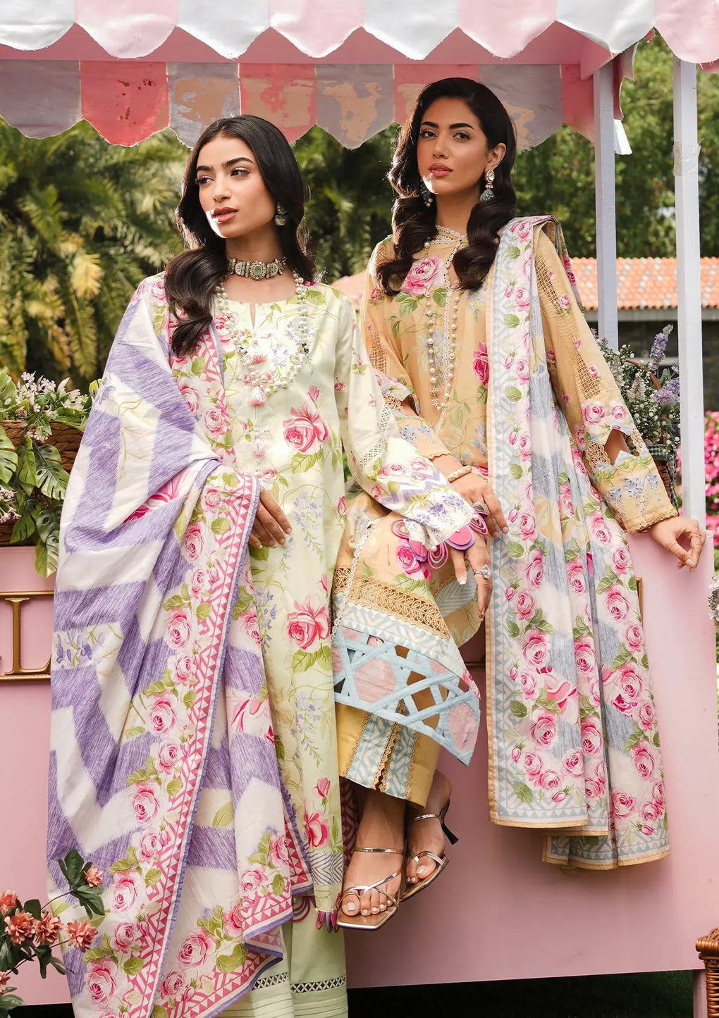Elaf Premium | Printed Collection 24 | EEP-03B - Meadow Magic - by - Libasekhas UK - Registered Vendor of : Elaf Premium - 100% Original Designer Dresss