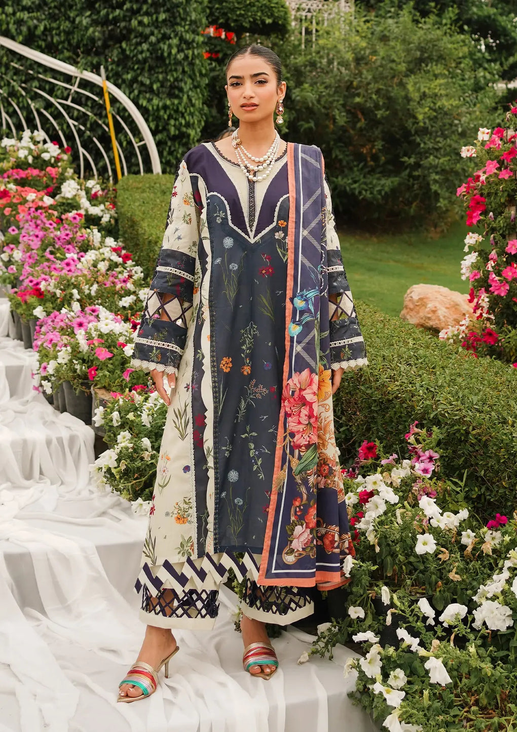 Elaf Premium | Printed Collection 24 | EEP-08B - Breeze Together - by - Libasekhas UK - Registered Vendor of : Elaf Premium - 100% Original Designer Dresss