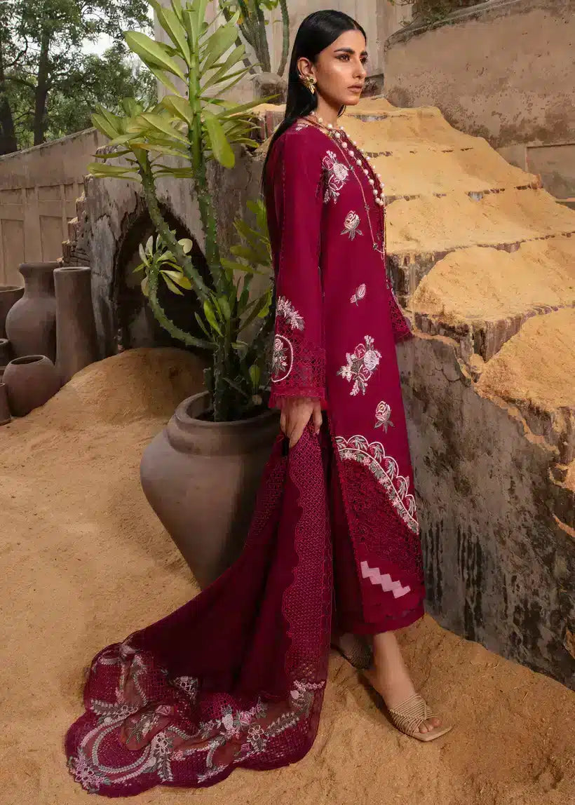 Crimson | Amal Winter 23 | Plum Serenity - CRWP 4 - by - Libasekhas UK - Registered Vendor of : Crimson - 100% Original Designer Dresss