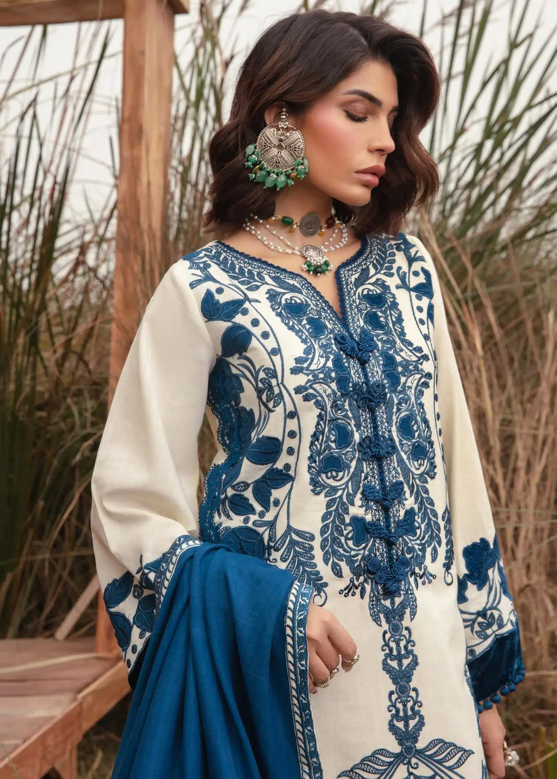 Saira Shakira | Raya Winter Stitched 23 | Pearl - by - Libasekhas UK - Registered Vendor of : Saira Shakira - 100% Original Designer Dresss