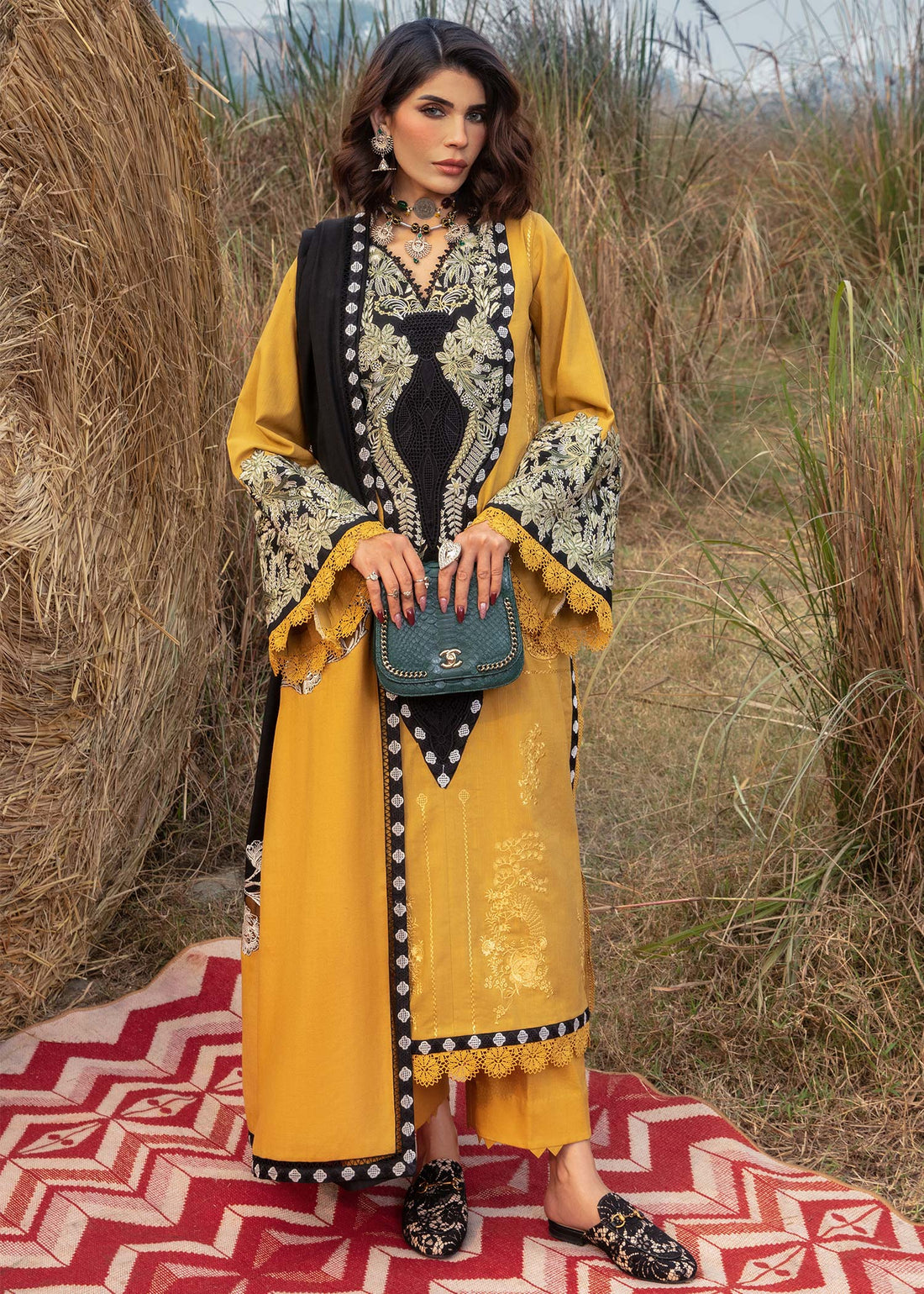 Saira Shakira | Raya Winter Stitched 23 | Amber - by - Libasekhas UK - Registered Vendor of : Saira Shakira - 100% Original Designer Dresss