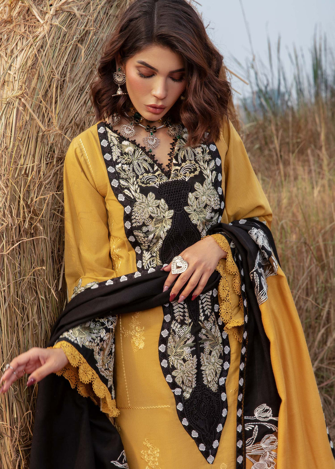 Saira Shakira | Raya Winter Stitched 23 | Amber - by - Libasekhas UK - Registered Vendor of : Saira Shakira - 100% Original Designer Dresss