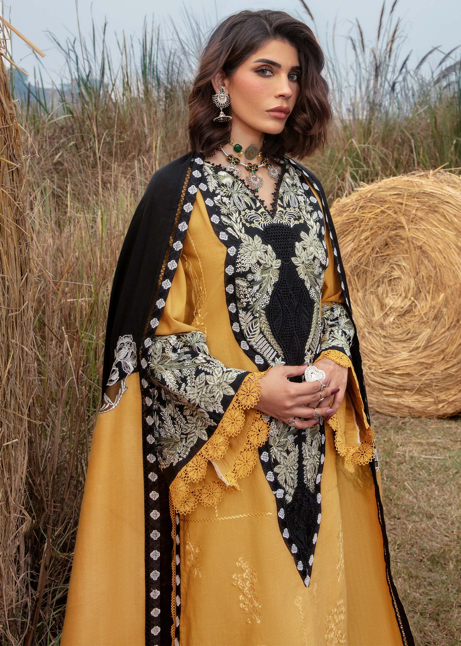 Saira Shakira | Raya Winter Stitched 23 | Amber - by - Libasekhas UK - Registered Vendor of : Saira Shakira - 100% Original Designer Dresss