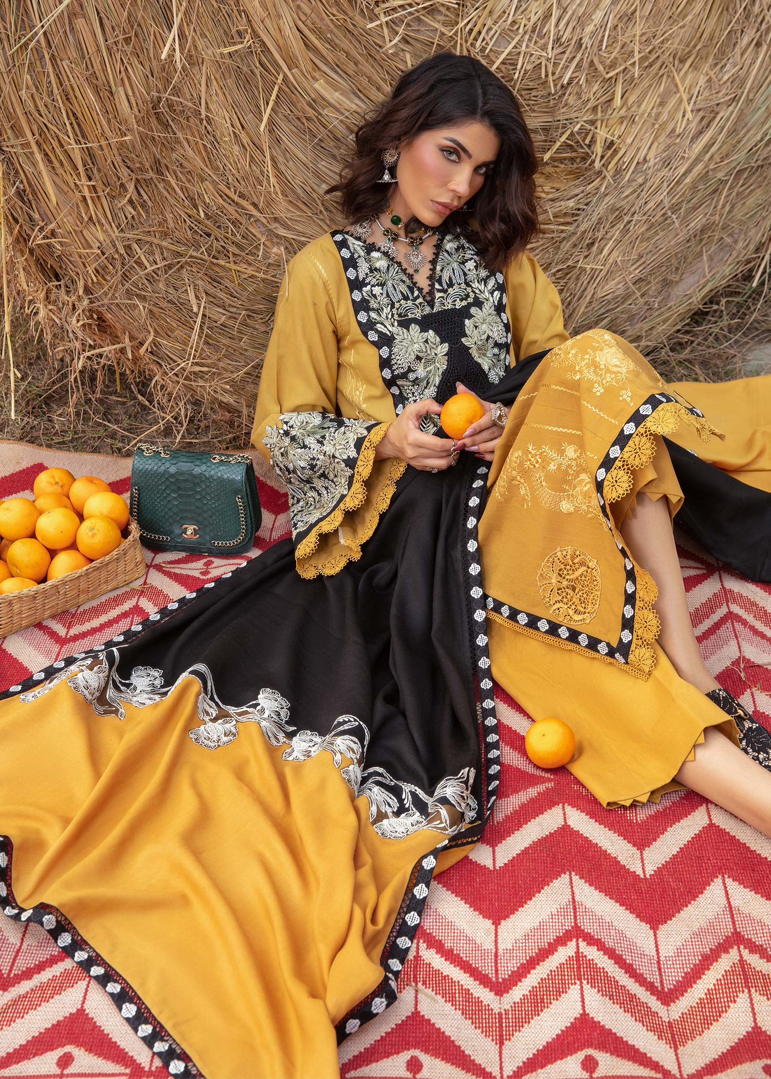 Saira Shakira | Raya Winter Stitched 23 | Amber - by - Libasekhas UK - Registered Vendor of : Saira Shakira - 100% Original Designer Dresss