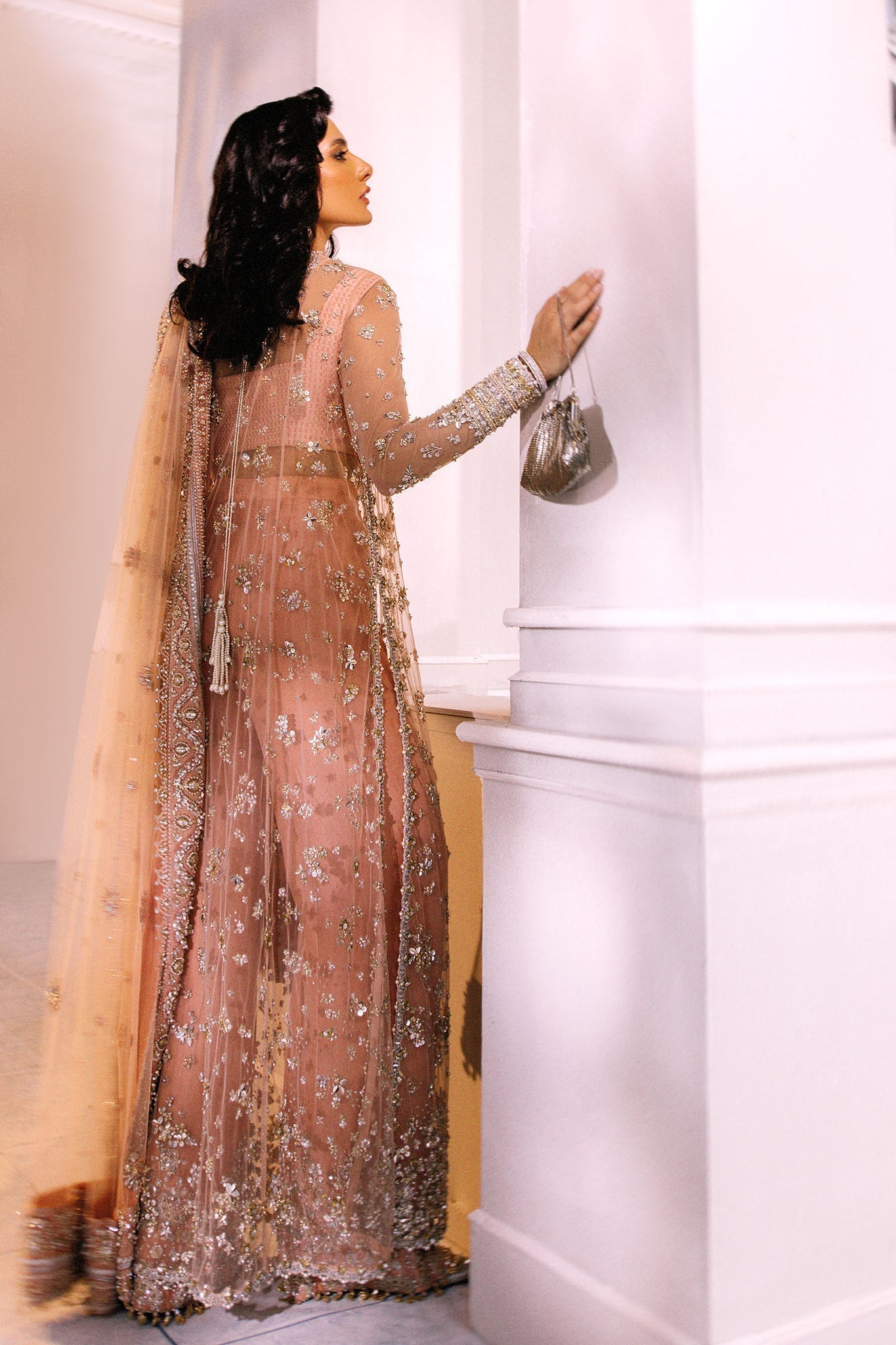 Elan | Demi Couture Onirique | ROSE PÃCHE (EP-20180) - by - Libasekhas UK - Registered Vendor of : Elan - 100% Original Designer Dresss
