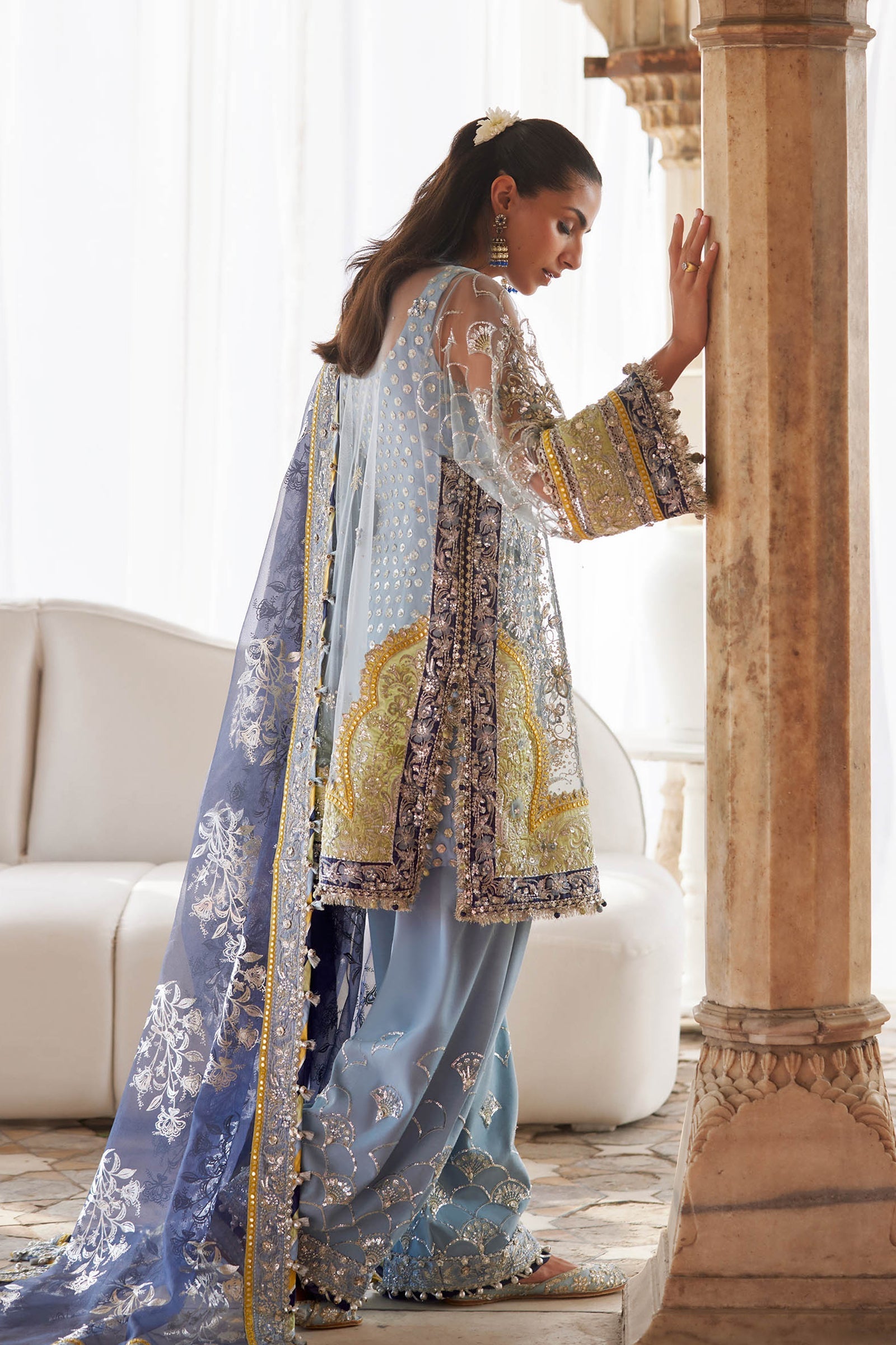 Zaha | Gossamer 25 | NILOFAR-E-SHAAM (ZC25-04) - by Libasekhas UK - Registered Vendor of : Zaha - 100% Original Designer Dress