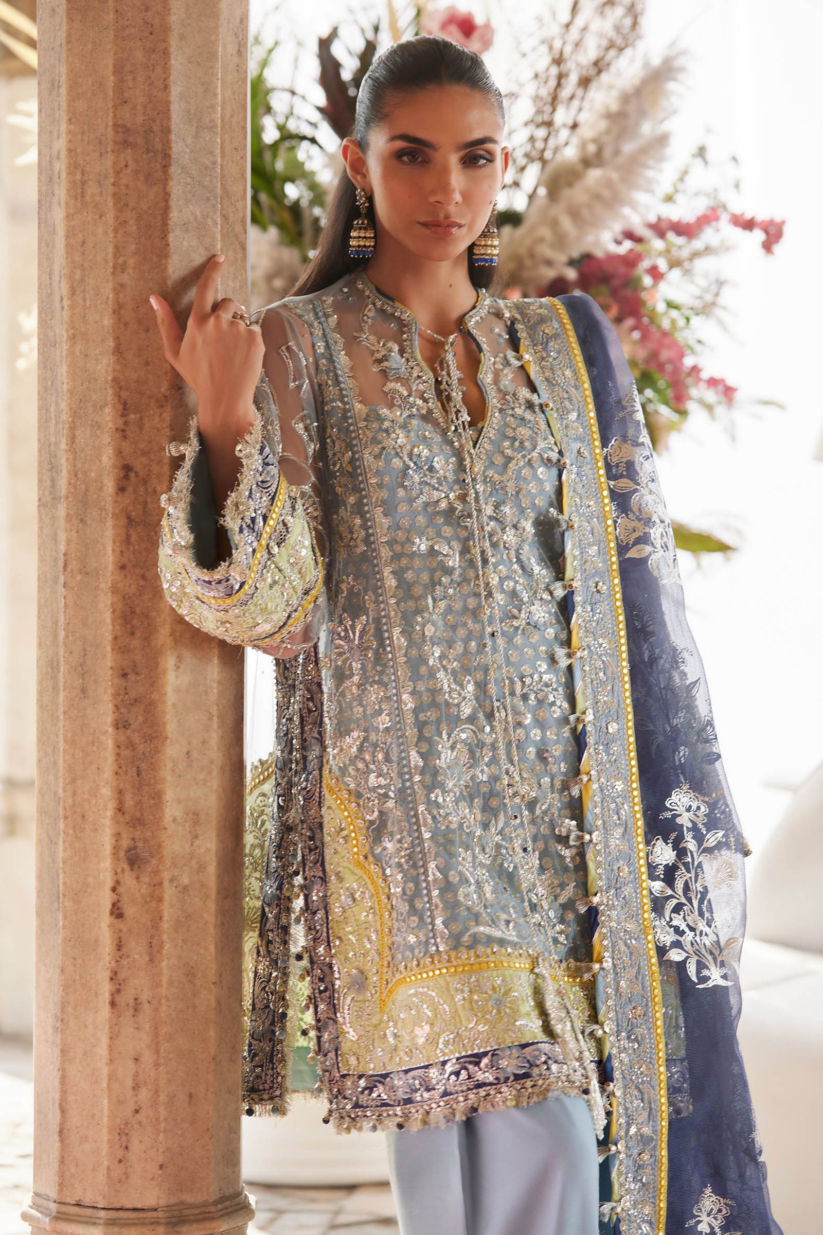 Zaha | Gossamer 25 | NILOFAR-E-SHAAM (ZC25-04) - by Libasekhas UK - Registered Vendor of : Zaha - 100% Original Designer Dress