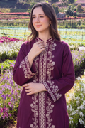 Saad Shaikh | Ease Fall Edit 26 | Prune - by Libasekhas UK - Registered Vendor of : Saad Shaikh - 100% Original Designer Dress