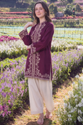 Saad Shaikh | Ease Fall Edit 26 | Prune - by Libasekhas UK - Registered Vendor of : Saad Shaikh - 100% Original Designer Dress