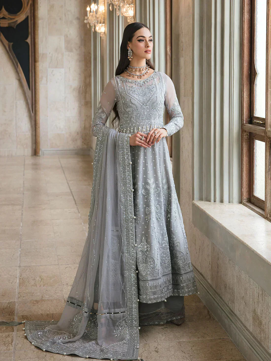 Gulaal | Embroidered Chiffon 23 | ARWA 06 - by - Libasekhas UK - Registered Vendor of : Gulaal - 100% Original Designer Dresss