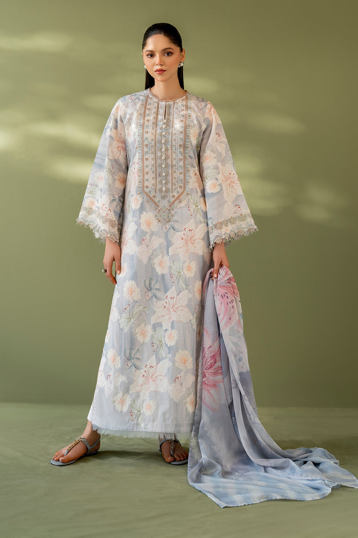 Baroque | Eid Printique | EMBROIDERED PRINTED LAWN UF-4166 - by - Libasekhas UK - Registered Vendor of : Baroque - 100% Original Designer Dresss