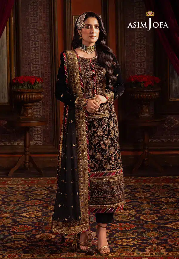 Asim Jofa | Makhmal Wedding Velvet 23 | AJMM-08 - by - Libasekhas UK - Registered Vendor of : Asim Jofa - 100% Original Designer Dresss
