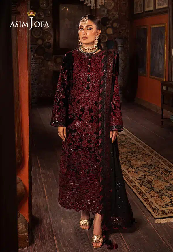 Asim Jofa | Makhmal Wedding Velvet 23 | AJMM-12 - by - Libasekhas UK - Registered Vendor of : Asim Jofa - 100% Original Designer Dresss