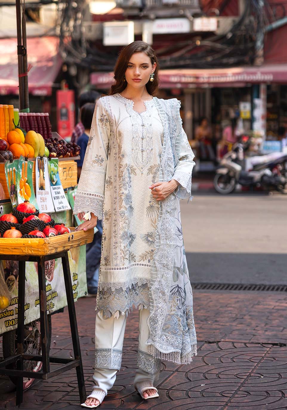 Zarqash | Luxury Lawn 25 | ZQLU 003 ANNE - by - Libasekhas UK - Registered Vendor of : Zarqash - 100% Original Designer Dresss