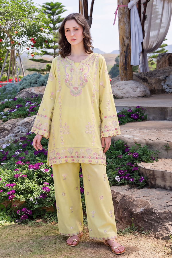 Saad Shaikh | Ease Fall Edit 26 | Daffodil - by Libasekhas UK - Registered Vendor of : Saad Shaikh - 100% Original Designer Dress
