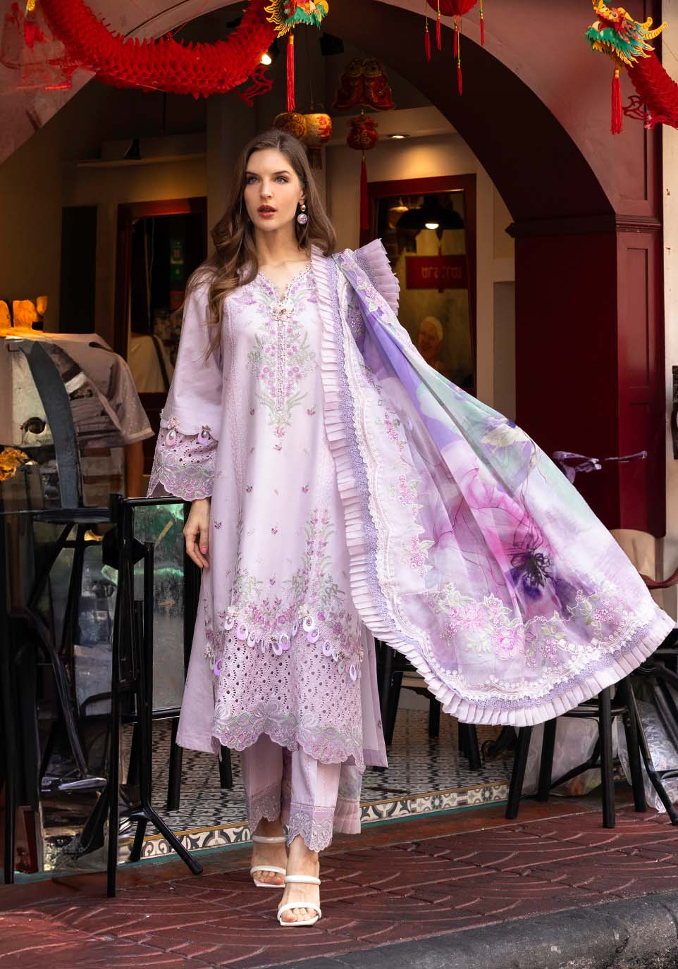 Zarqash | Luxury Lawn 25 | ZQLU 006 Daisy ~ Belle - by - Libasekhas UK - Registered Vendor of : Zarqash - 100% Original Designer Dresss