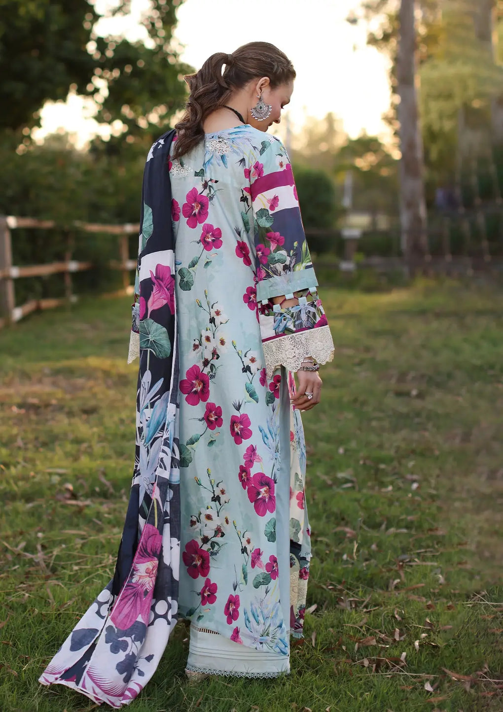Elaf Premium | Prints Chikankari 24 | 01B AQUABELLA - Luxury -  Libasekhas