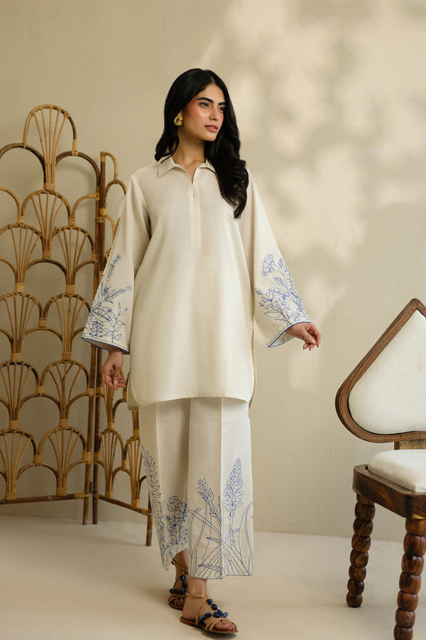 Sahar | Pre Essential Emb Edit | Camellia Pearl - by Libasekhas UK - Registered Vendor of : Sahar - 100% Original Designer Dress