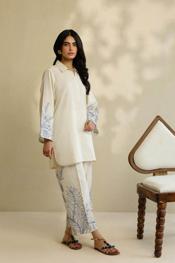 Sahar | Pre Essential Emb Edit | Camellia Pearl - by Libasekhas UK - Registered Vendor of : Sahar - 100% Original Designer Dress