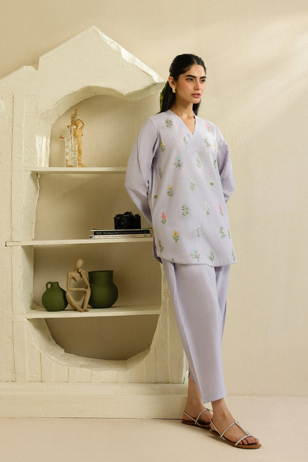 Sahar | Pre Essential Emb Edit | Iris Glow - by Libasekhas UK - Registered Vendor of : Sahar - 100% Original Designer Dress
