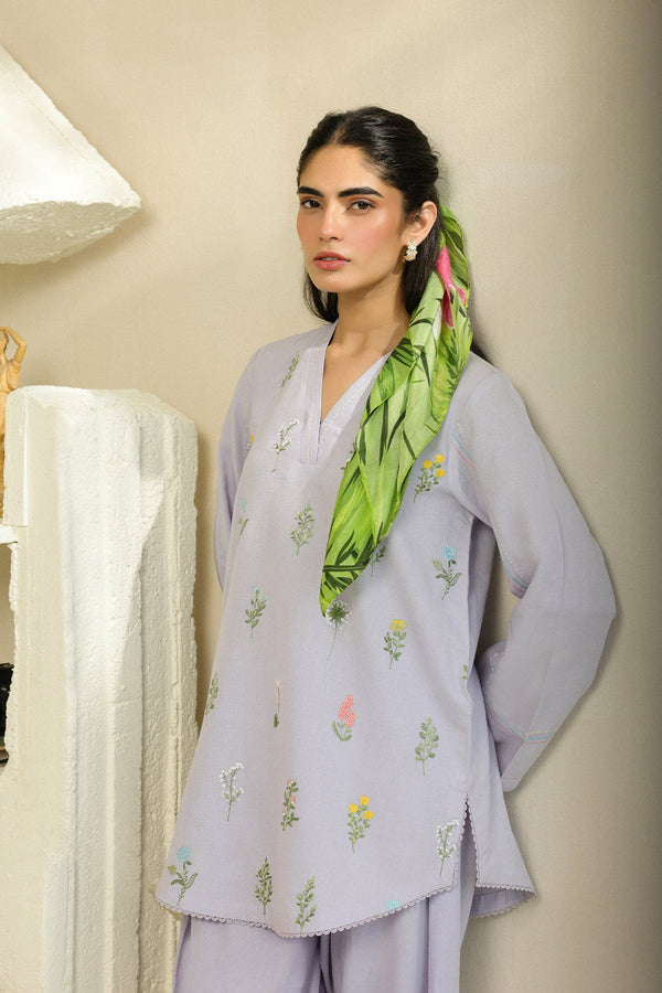 Sahar | Pre Essential Emb Edit | Iris Glow - by Libasekhas UK - Registered Vendor of : Sahar - 100% Original Designer Dress