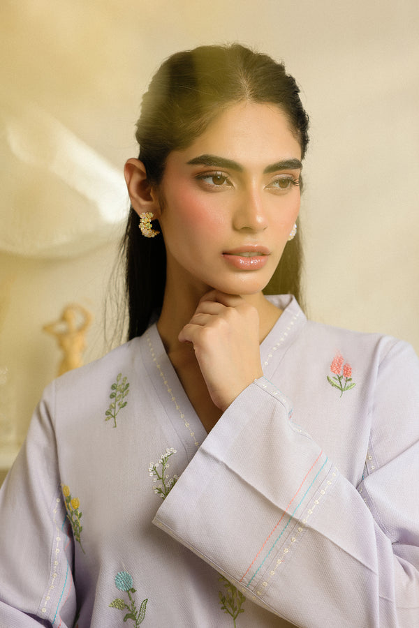Sahar | Pre Essential Emb Edit | Iris Glow - by Libasekhas UK - Registered Vendor of : Sahar - 100% Original Designer Dress