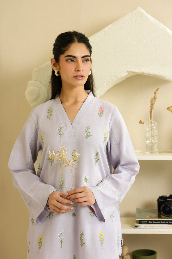 Sahar | Pre Essential Emb Edit | Iris Glow - by Libasekhas UK - Registered Vendor of : Sahar - 100% Original Designer Dress